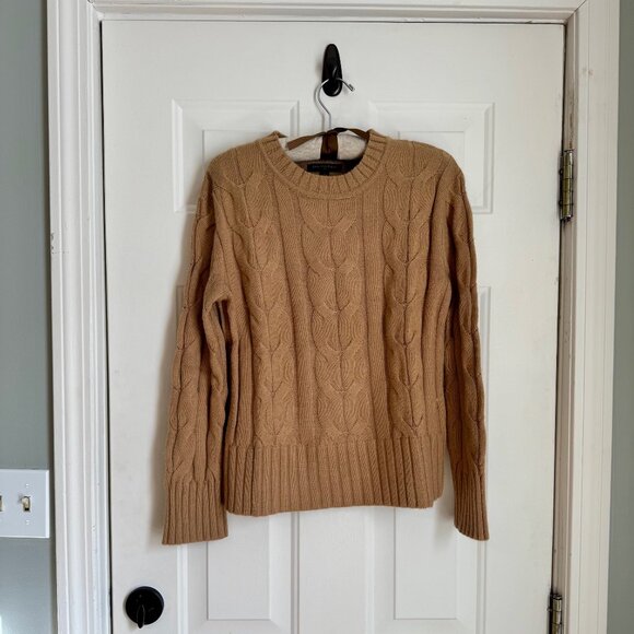 Banana Republic Cotton-Blend Cable Knit | Camel | S - Picture 2 of 5